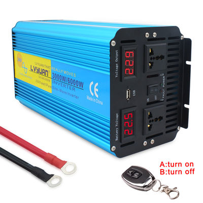 качество  For Air Conditioning 3000W/6000W Power Inverter Pure Sine Wave 12V DC To AC 220V Function Car Inverter Solar Pump Pump Drill Using завод